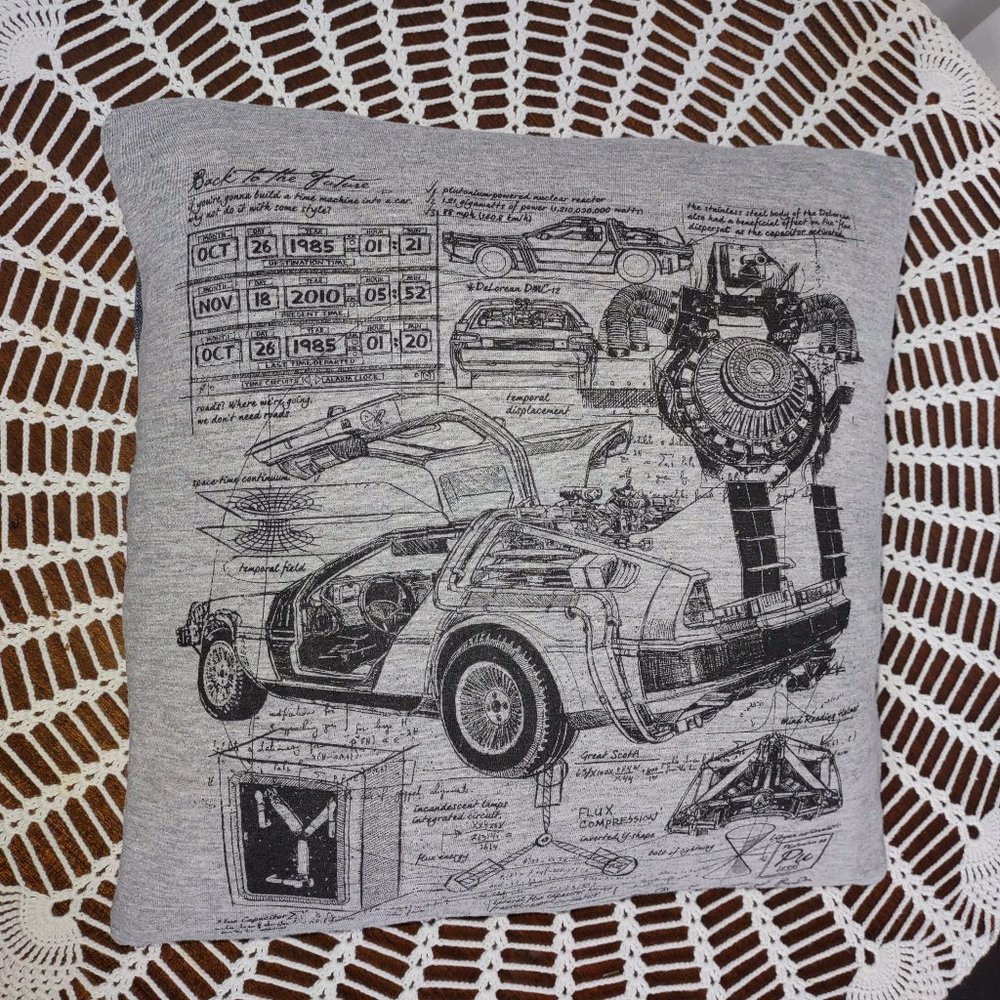 Rag Frog Revival Throw pillow cover Up-cycled from a T-shirt size 12"x12"